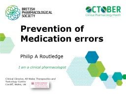 Prevention of Medication errors