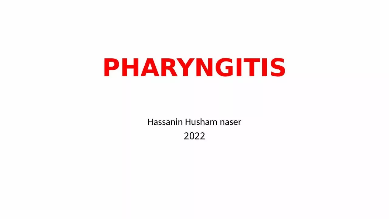 PPT-PHARYNGITIS Hassanin Husham