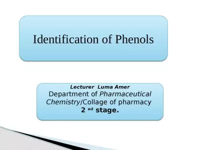 Identification of Phenols