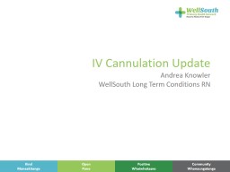 IV Cannulation Update Andrea Knowler