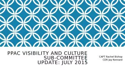 PPAC Visibility and Culture Sub-committee