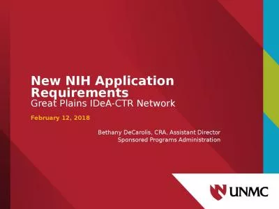 New NIH Application Requirements