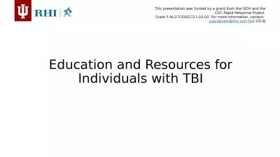 Education and Resources for Individuals with TBI