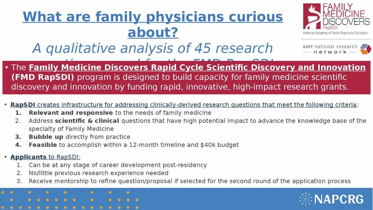 PPT-What are family physicians curious about?