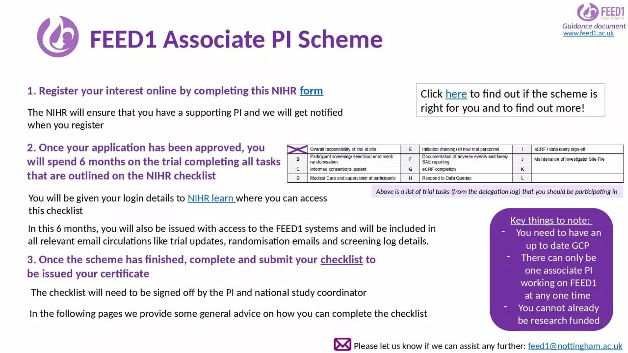 PPT-FEED1 Associate PI Scheme