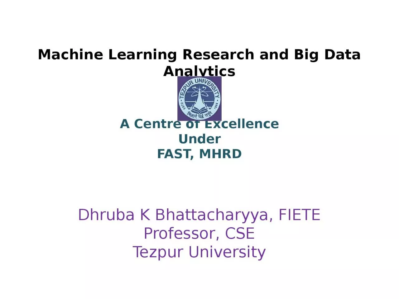 PPT-Machine Learning Research and Big Data Analytics