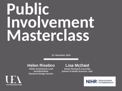 Public Involvement  Masterclass