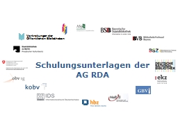 Schulungsunterlagen der AG RDA