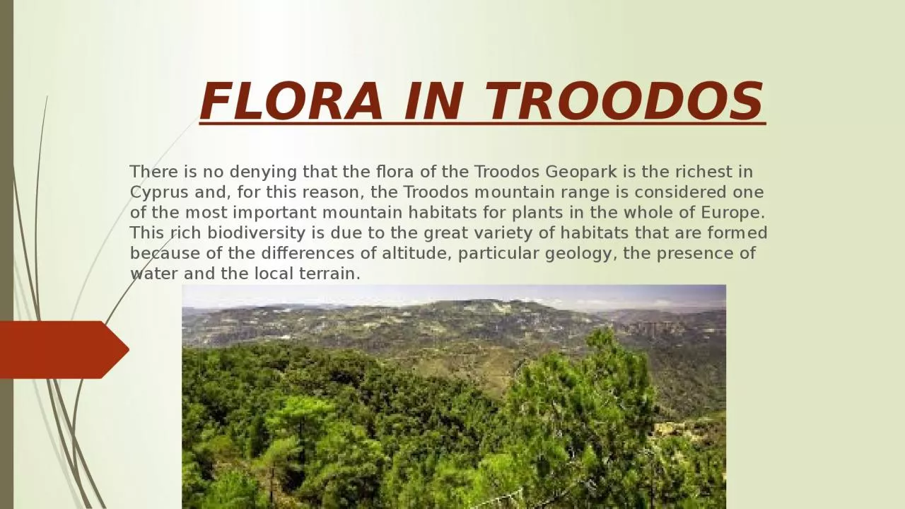 PPT-FLORA IN TROODOS There is no denying that the flora of