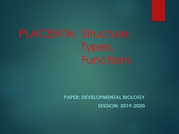 PPT-PLACENTA: Structure, Types,