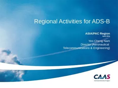 Regional  Activities for ADS-B