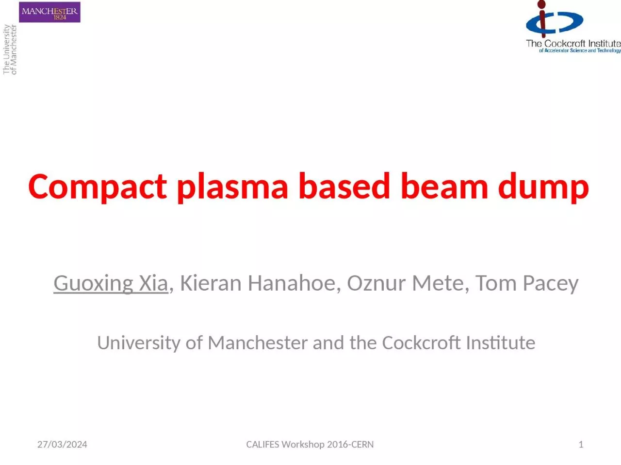 Compact plasma based beam dump