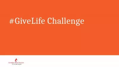 # GiveLife  Challenge Agenda