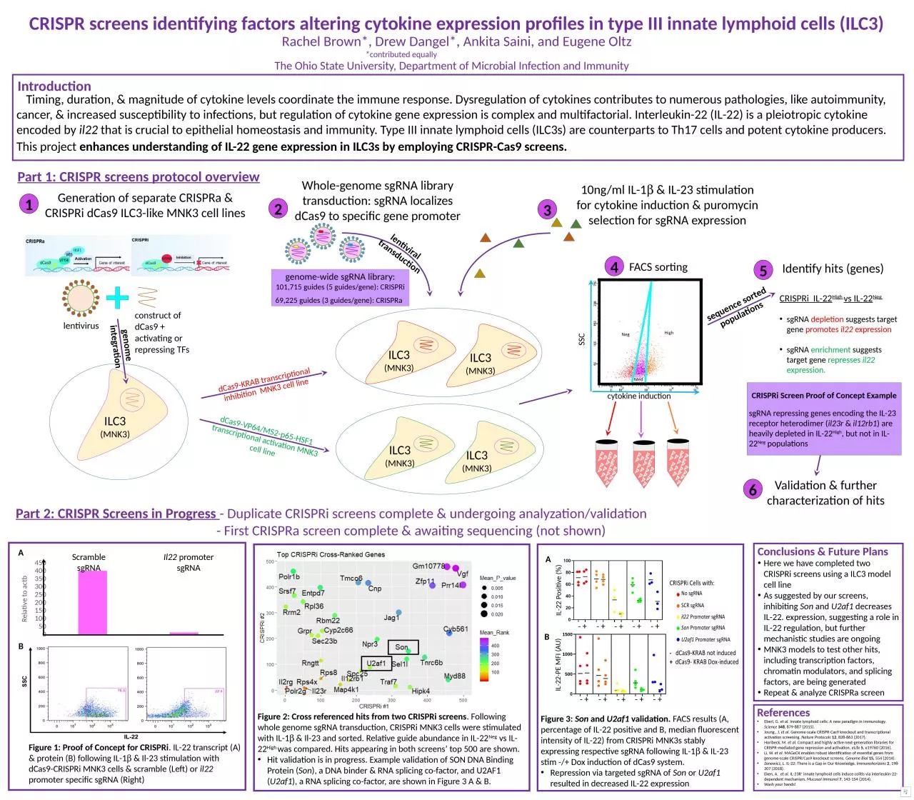 PPT-CRISPR screens identifying factors altering cytokine expression profiles in type III innate