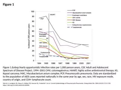 Figure 1 Figure 1.&nbsp;Yearly opportunistic infection rates per 1,000 person-years,