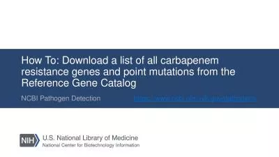 How To: Download a list of all carbapenem resistance genes and point mutations from the