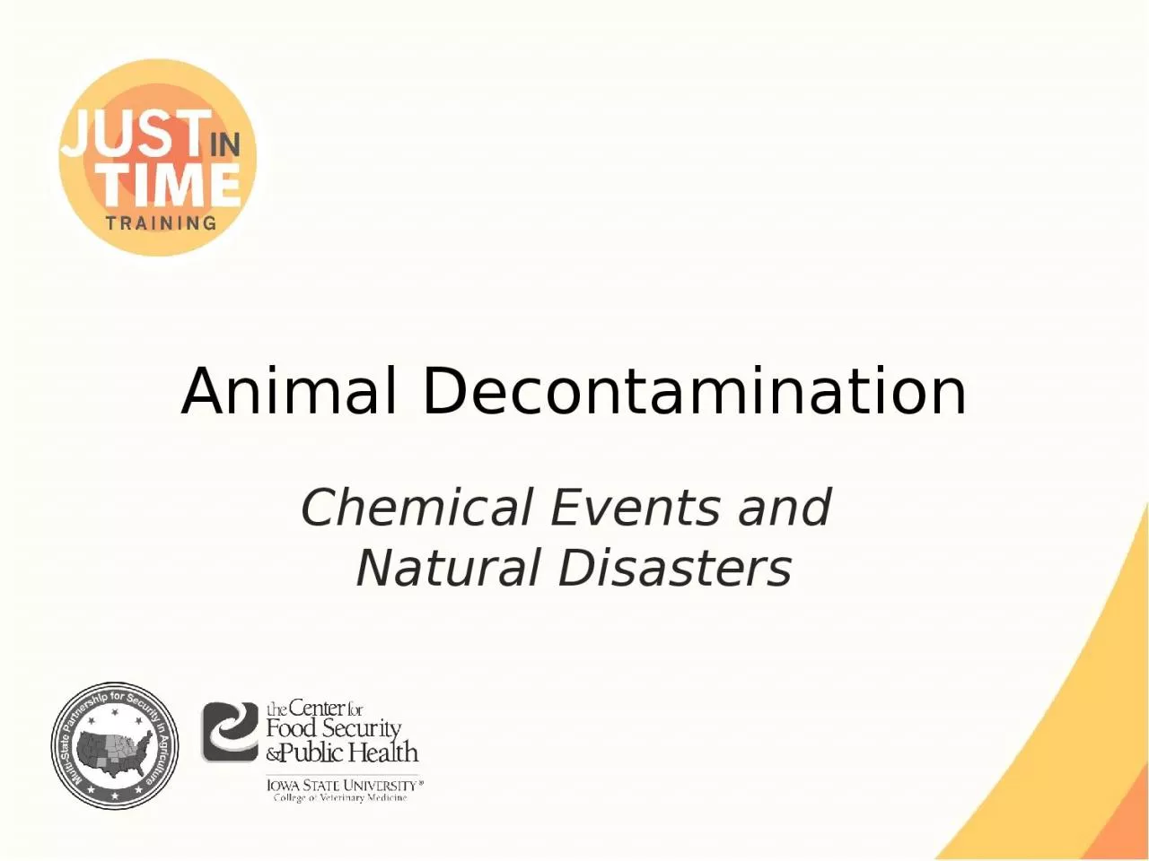 PPT-Animal Decontamination Chemical Events and