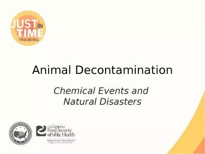 Animal Decontamination Chemical Events and