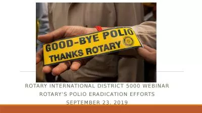 Rotary International District 5000 Webinar