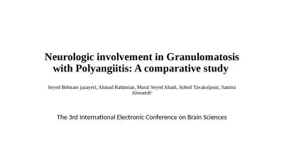Neurologic involvement in Granulomatosis with Polyangiitis: A comparative study