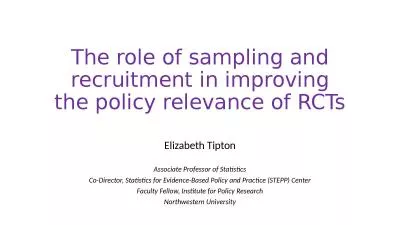 The role of sampling and recruitment in improving the policy relevance of RCTs