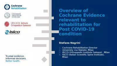 Overview of  Cochrane Evidence