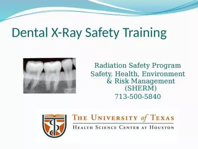 Dental X-Ray  Safety Training