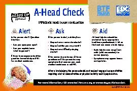 IMMEDIATE HEAD INJURY EVALUATIONA part of CDC’s Heads Up Series