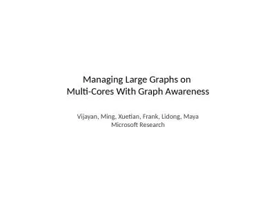 Managing Large Graphs  on