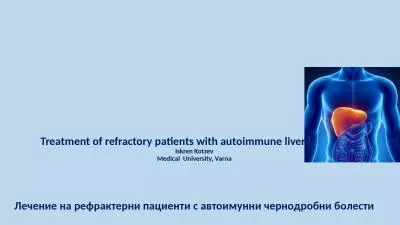 Treatment of refractory patients with autoimmune liver diseases