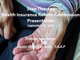 Step Therapy   Health Insurance Reform Commission Presentation