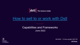 PPT-Capabilities and Frameworks