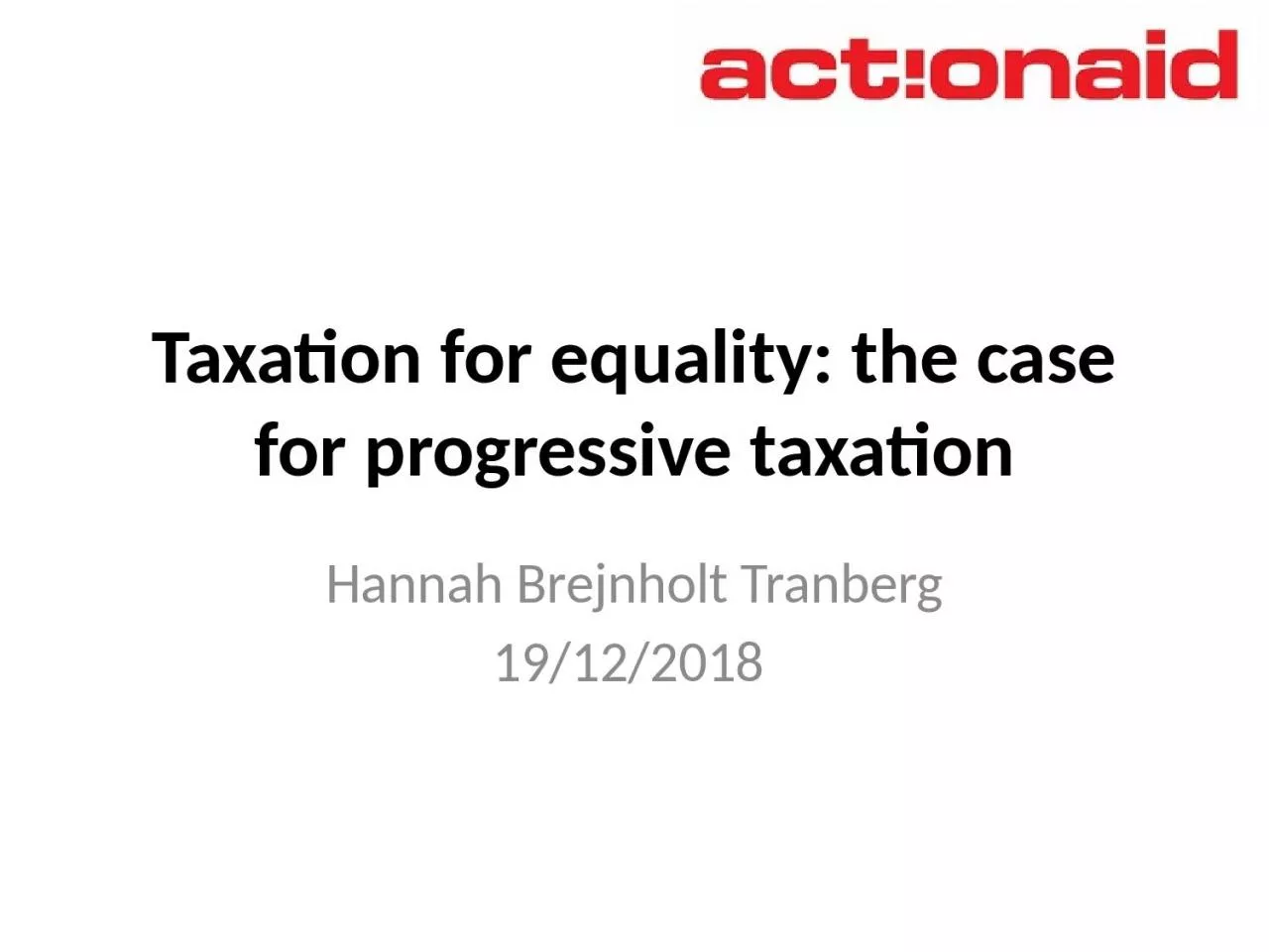 PPT-Taxation for equality: the case for progressive taxation