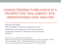 Characterizing Turbulence at a Prospective Tidal Energy Site: Observational Data  Analysis