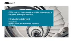 EESC hearing: Competence and skills development in the green and digital transition