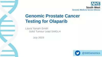 Genomic Prostate Cancer Testing for Olaparib
