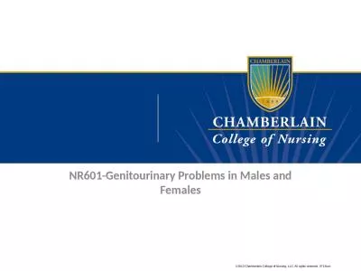 NR601-Genitourinary Problems in Males and Females