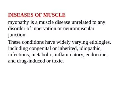 DISEASES  OF  MUSCLE myopathy