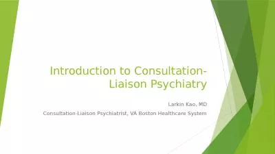 Introduction to Consultation-Liaison Psychiatry