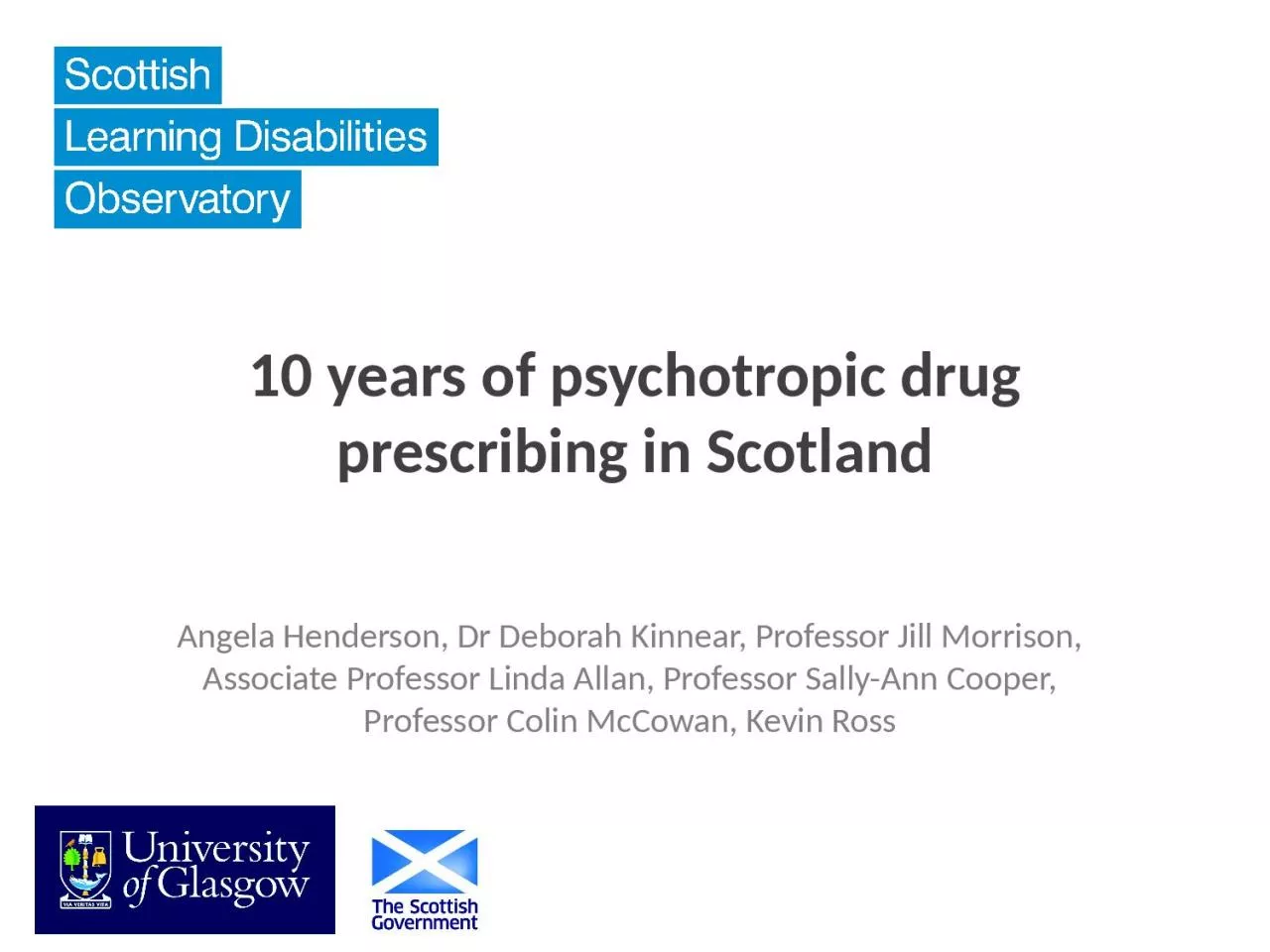 PPT-10 years of psychotropic drug prescribing in Scotland