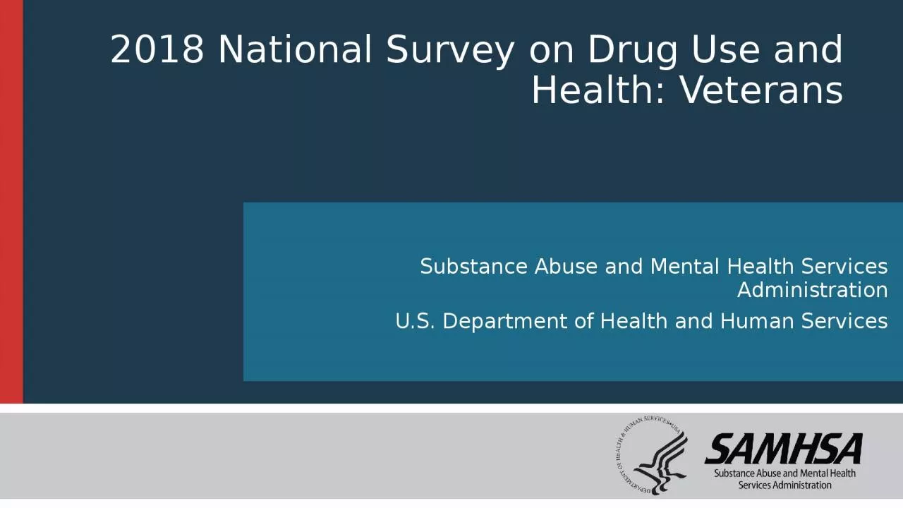 PPT-2018 National Survey on Drug Use and Health: Veterans