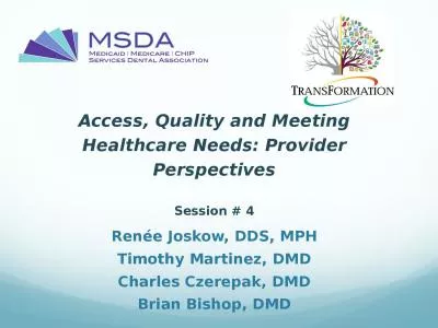 Access, Quality and Meeting Healthcare Needs: Provider Perspectives