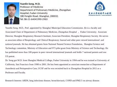 Yuanlin  Song, M.D.  Professor of Medicine