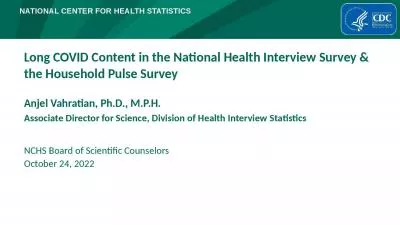 Long COVID Content in the National Health Interview Survey & the Household Pulse Survey