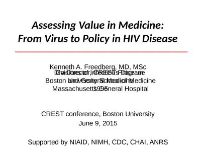   Assessing Value in Medicine:
