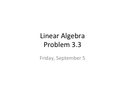 Linear Algebra Problem 3.3