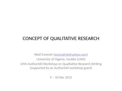 CONCEPT  OF QUALITATIVE RESEARCH