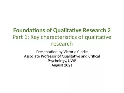 Foundations of Qualitative Research 2