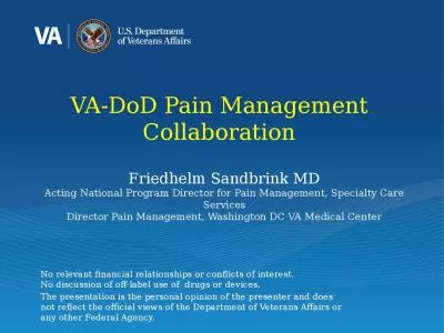 VA-DoD Pain Management Collaboration