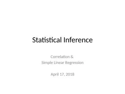 Statistical Inference Correlation &